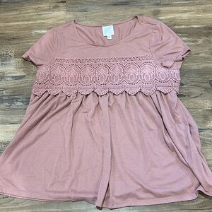 Lauren Conrad Pink Medium Blouse